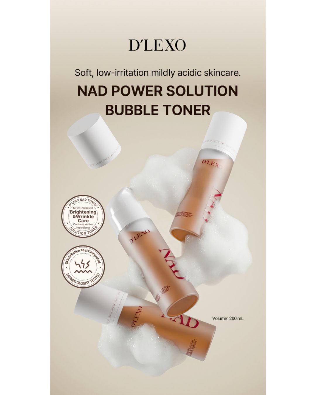 Dermaline D'Lexo NAD Power Solution Bubble Toner
