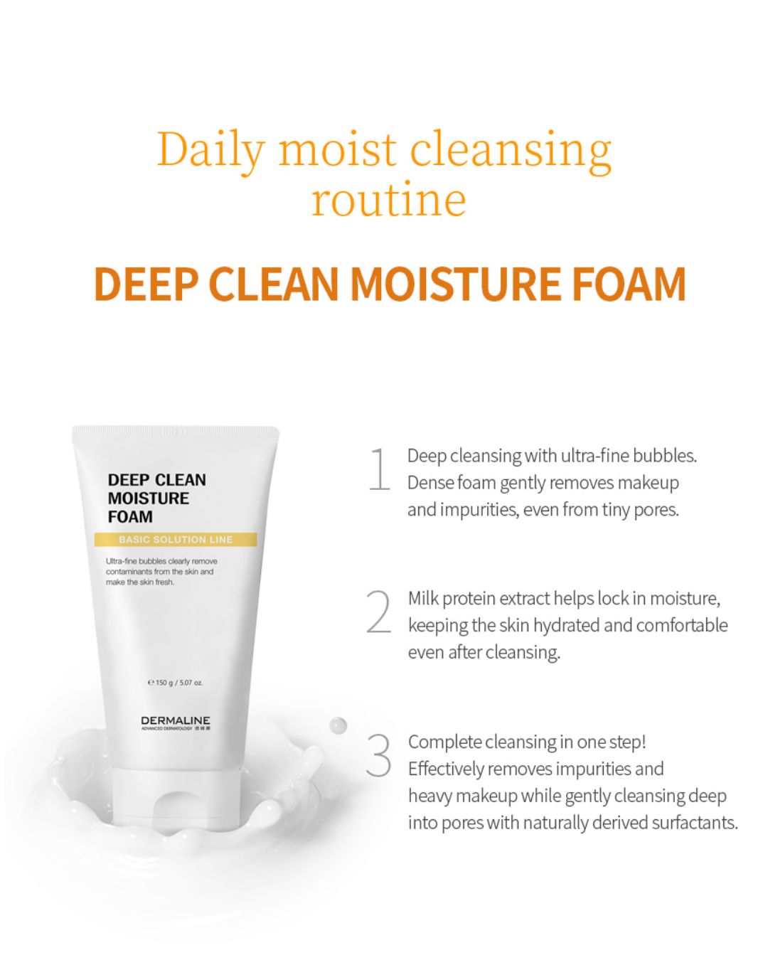 Dermaline Deep Clean Moisture Foam