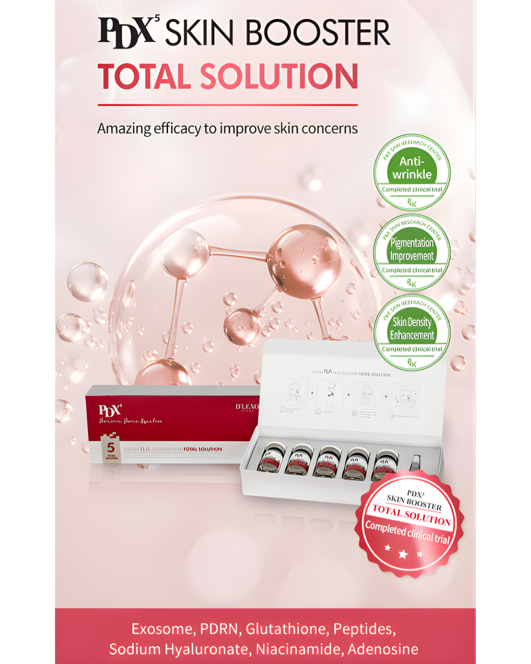 Dermaline PDX5 Skin Booster Total Solution & MTS Stamp
