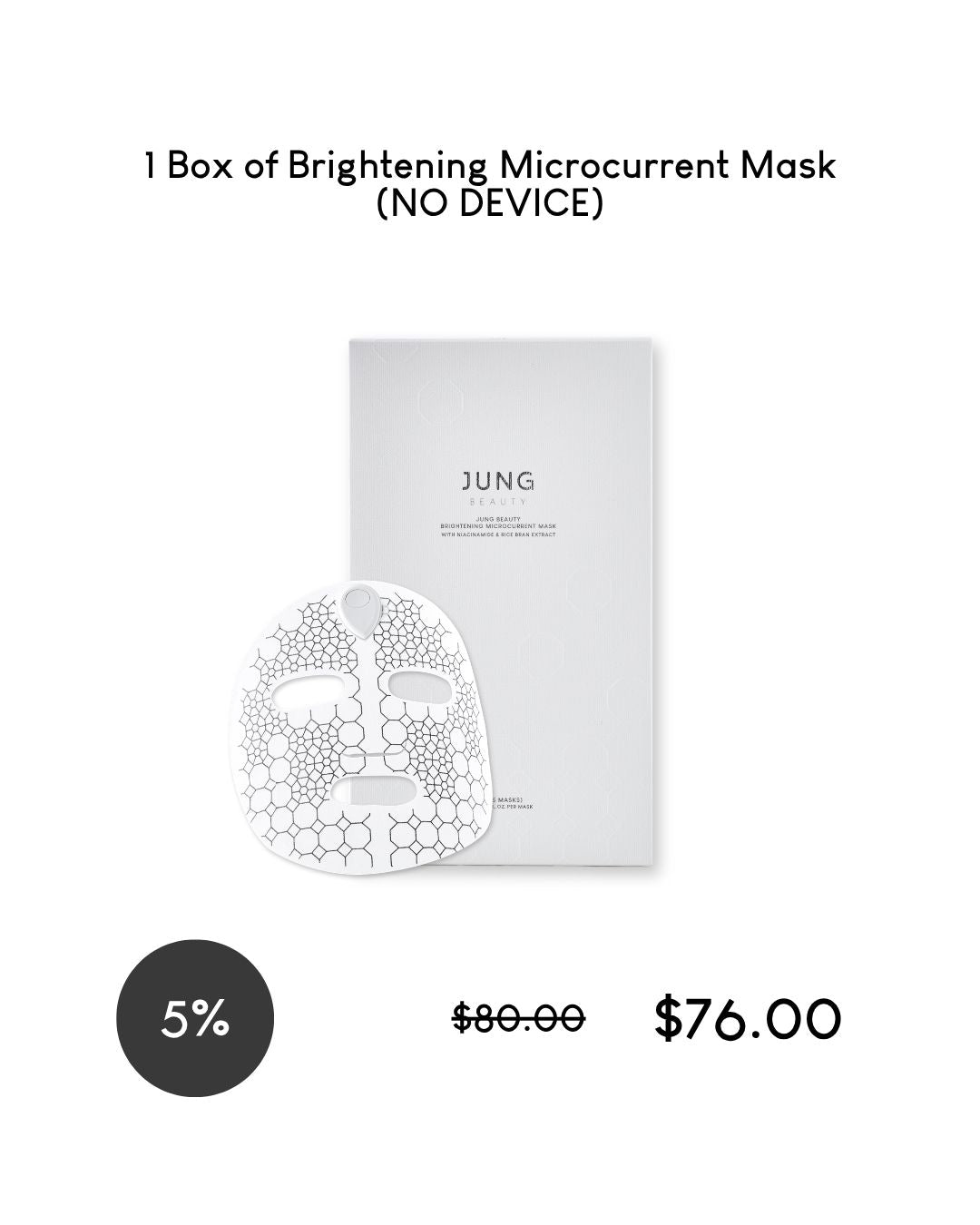 [PROMO] Jung Beauty Brightening Microcurrent Mask with Niacinamide and Rice Bran Extract
