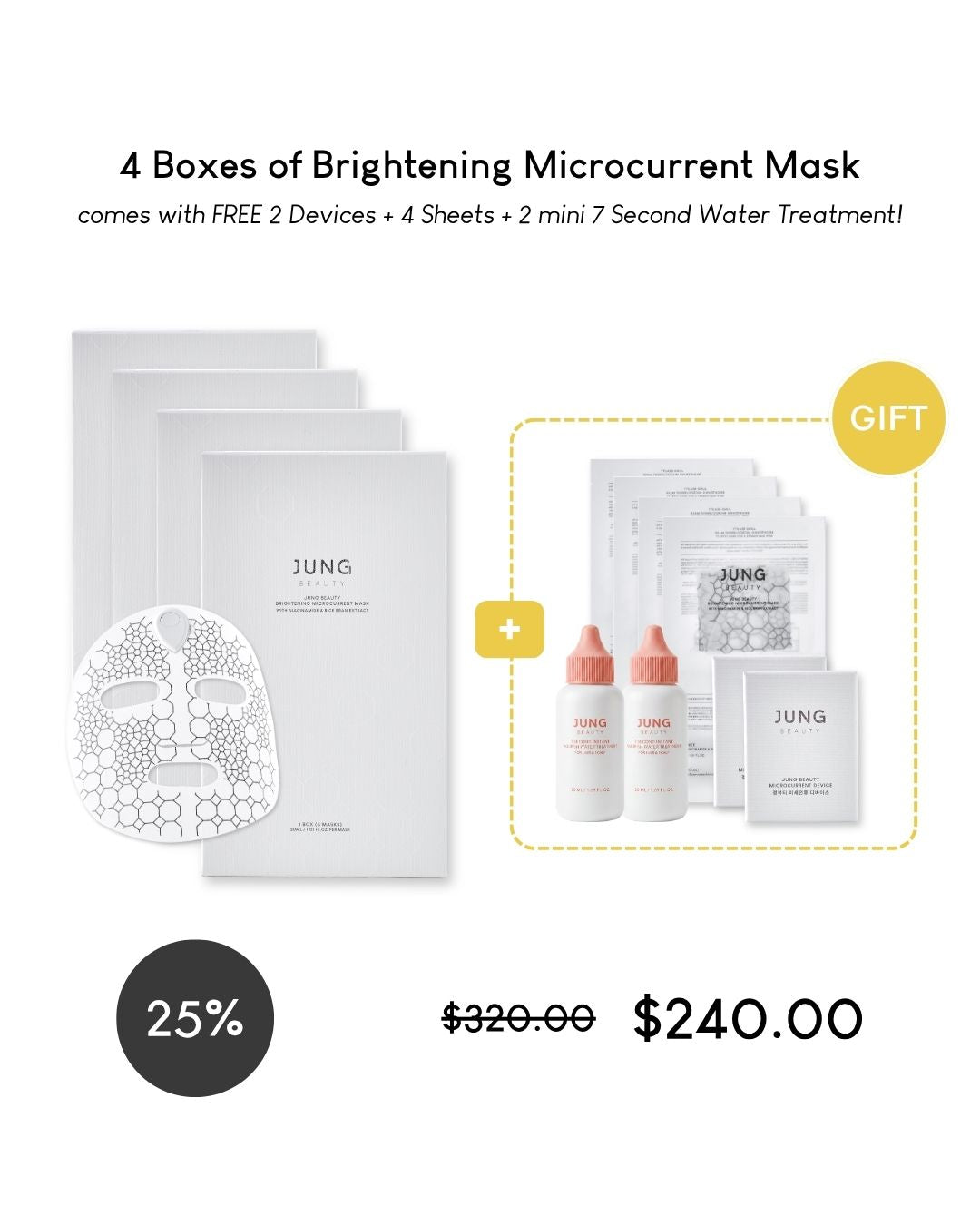 [PROMO] Jung Beauty Brightening Microcurrent Mask with Niacinamide and Rice Bran Extract