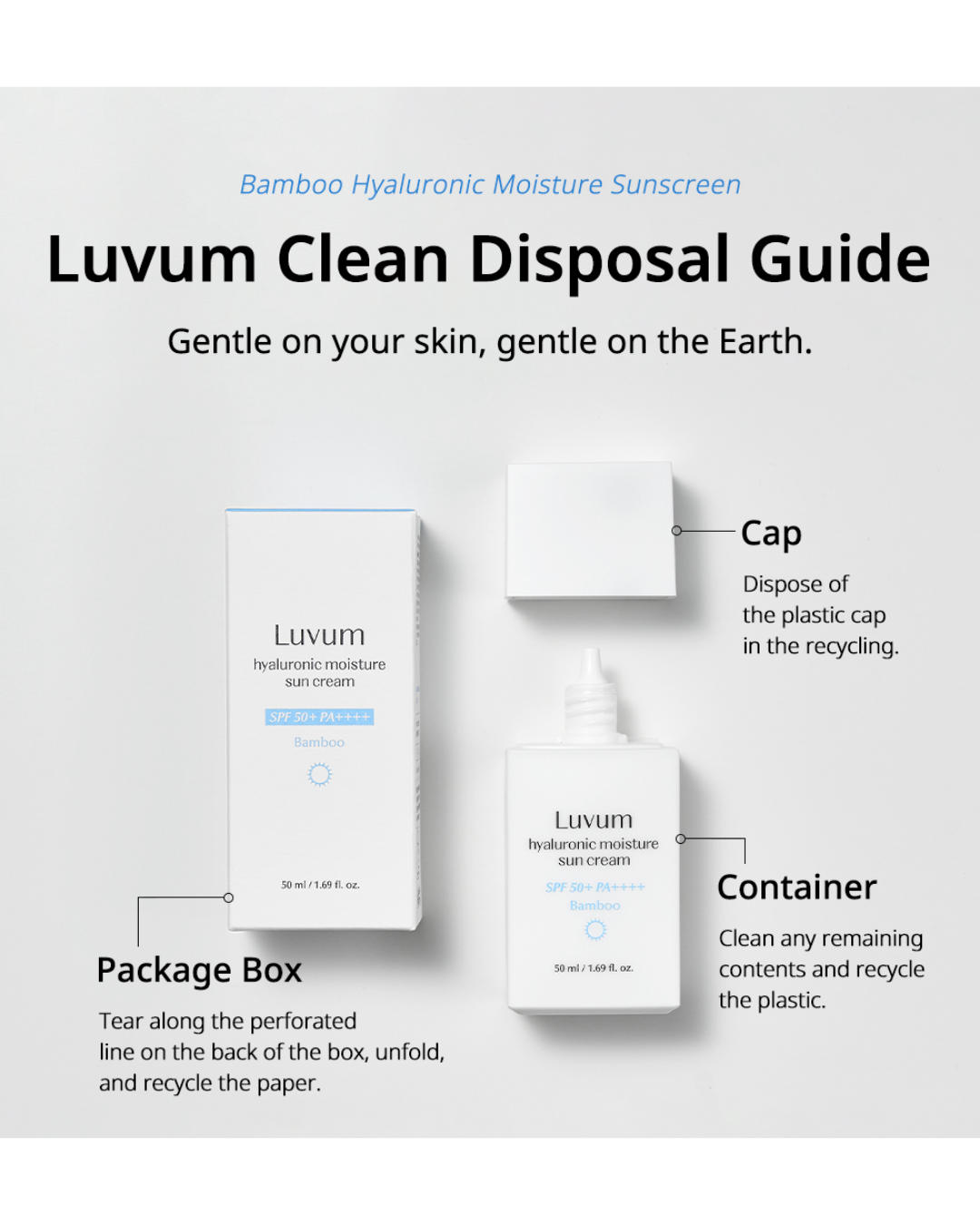 [PREORDER] Luvum Bamboo Hyaluronic Moisture Sun Cream (Dispatch Dates: 22-26 Jun)