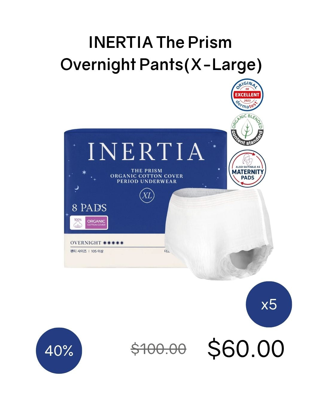 [PROMO] INERTIA The Prism Organic Cotton Pads/ Pantyliners/ Underwear