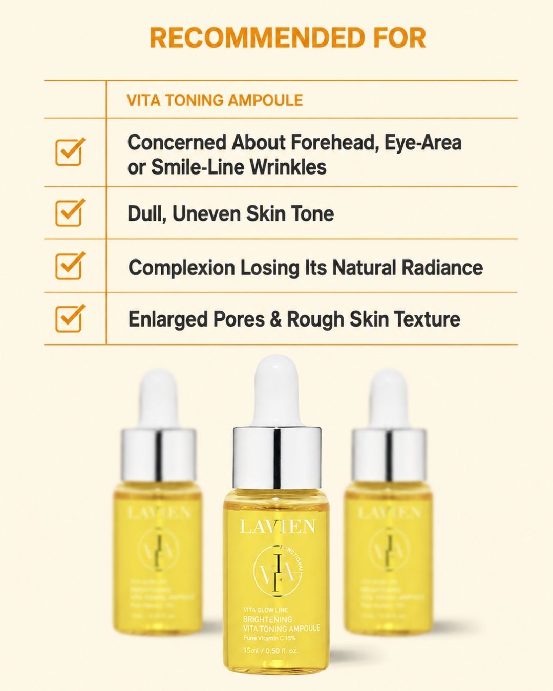 Lavien Vita C Glow Line Brightening Vita Toning Ampoule