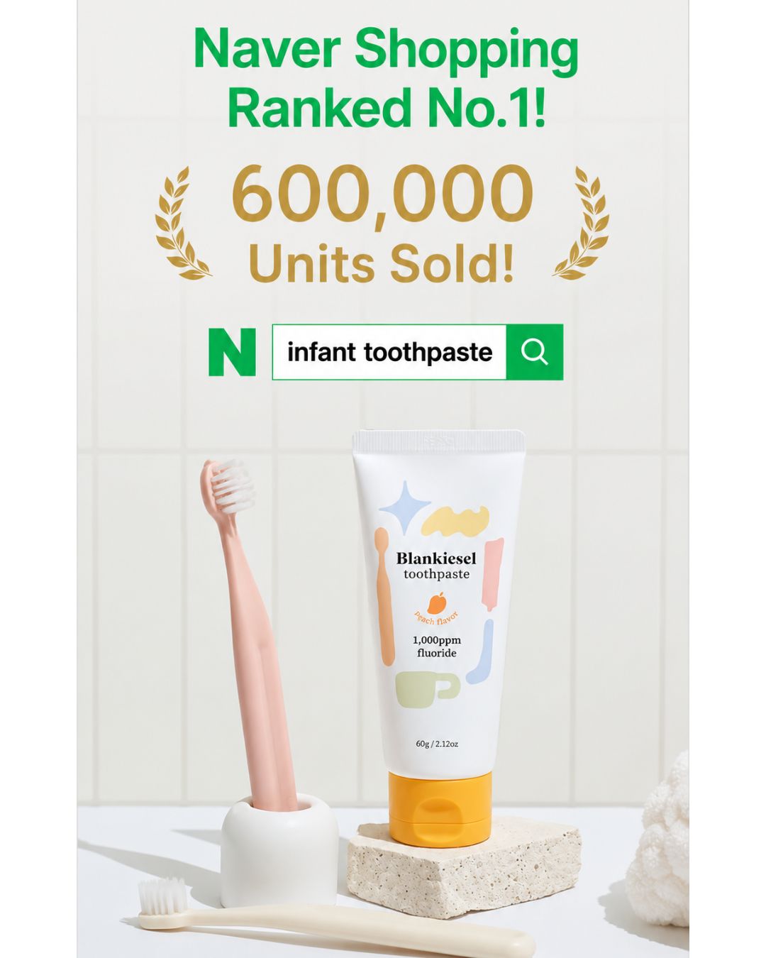 [PROMO] Blankiesel Toothpaste for Newborns (6 months & above) - Apple Mango