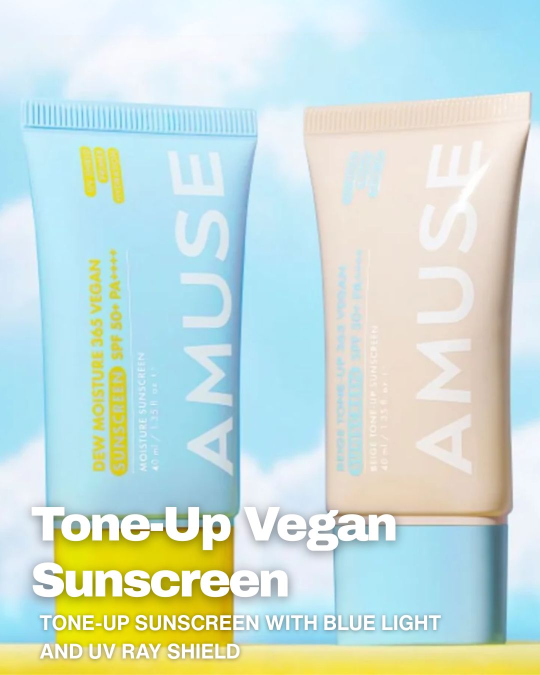 [PROMO] AMUSE Beige Tone-Up 365 Vegan Sunscreen SPF 50+ PA++++