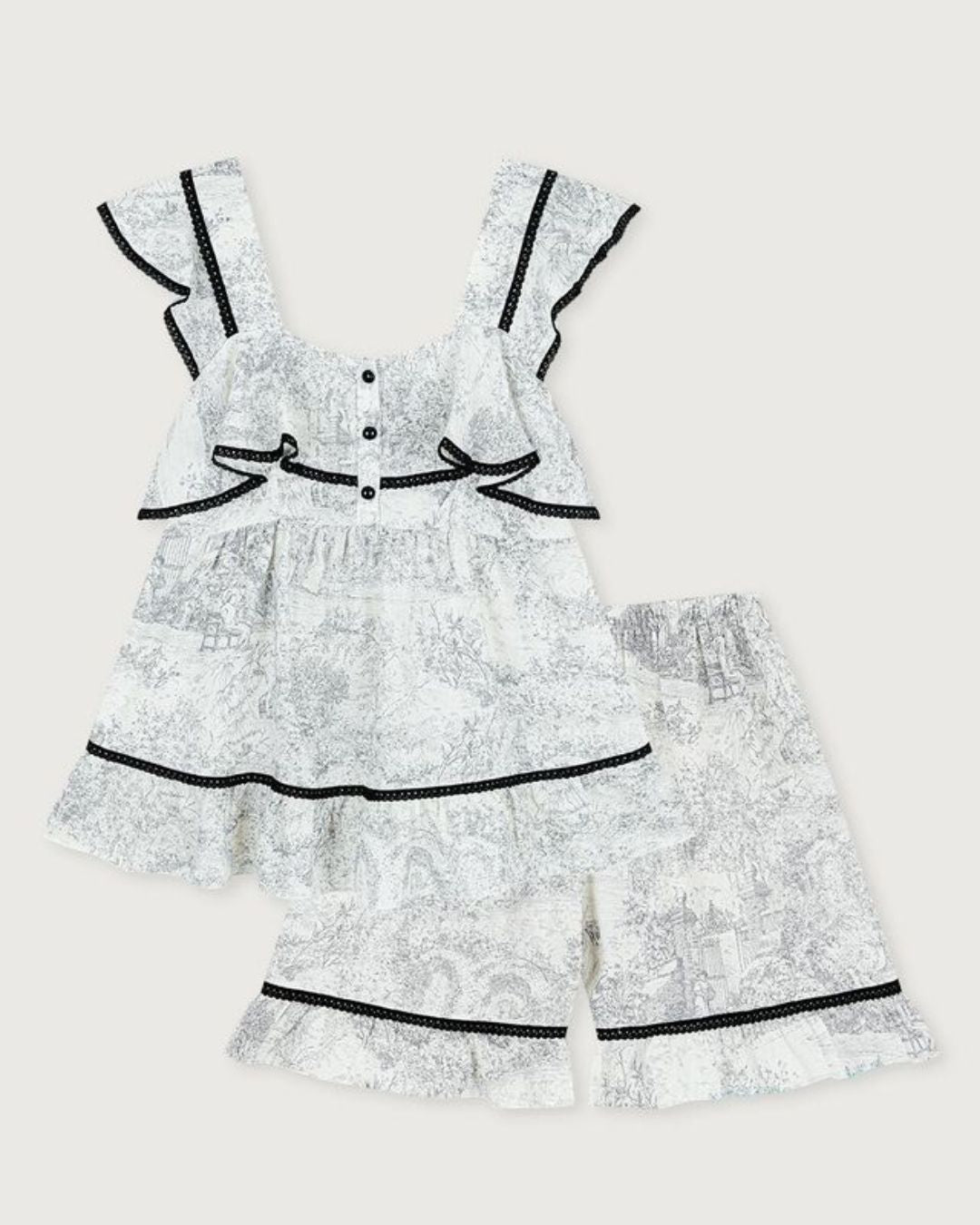 [PREORDER] Lunaluz Closet Rayon Cotton Square Neck Sleeveless Pajama Set (Dispatch Date: 17-21 Aug)