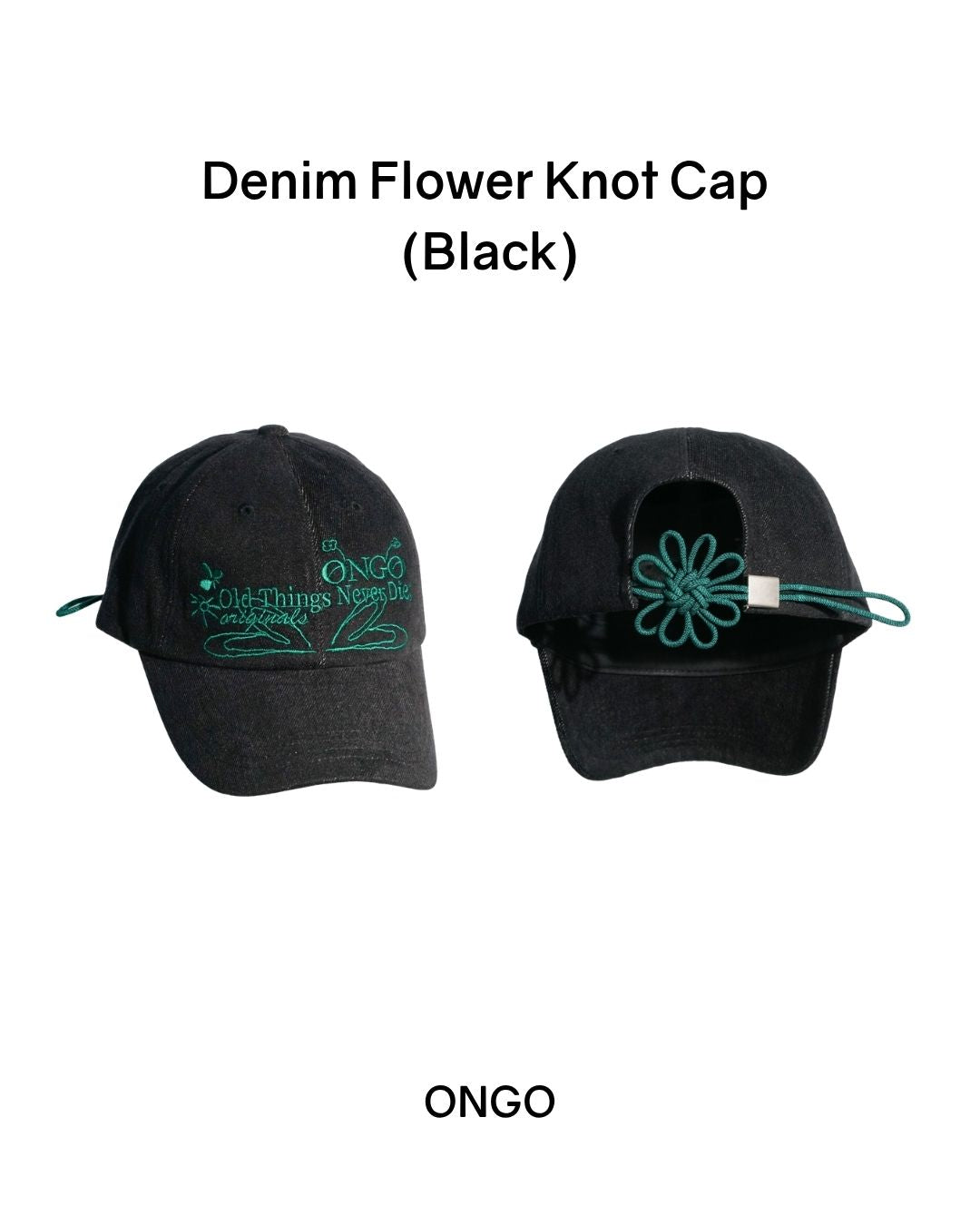 [PREORDER] ONGO Denim Flower Knot Cap (Dispatch Date: 17-21 Aug)