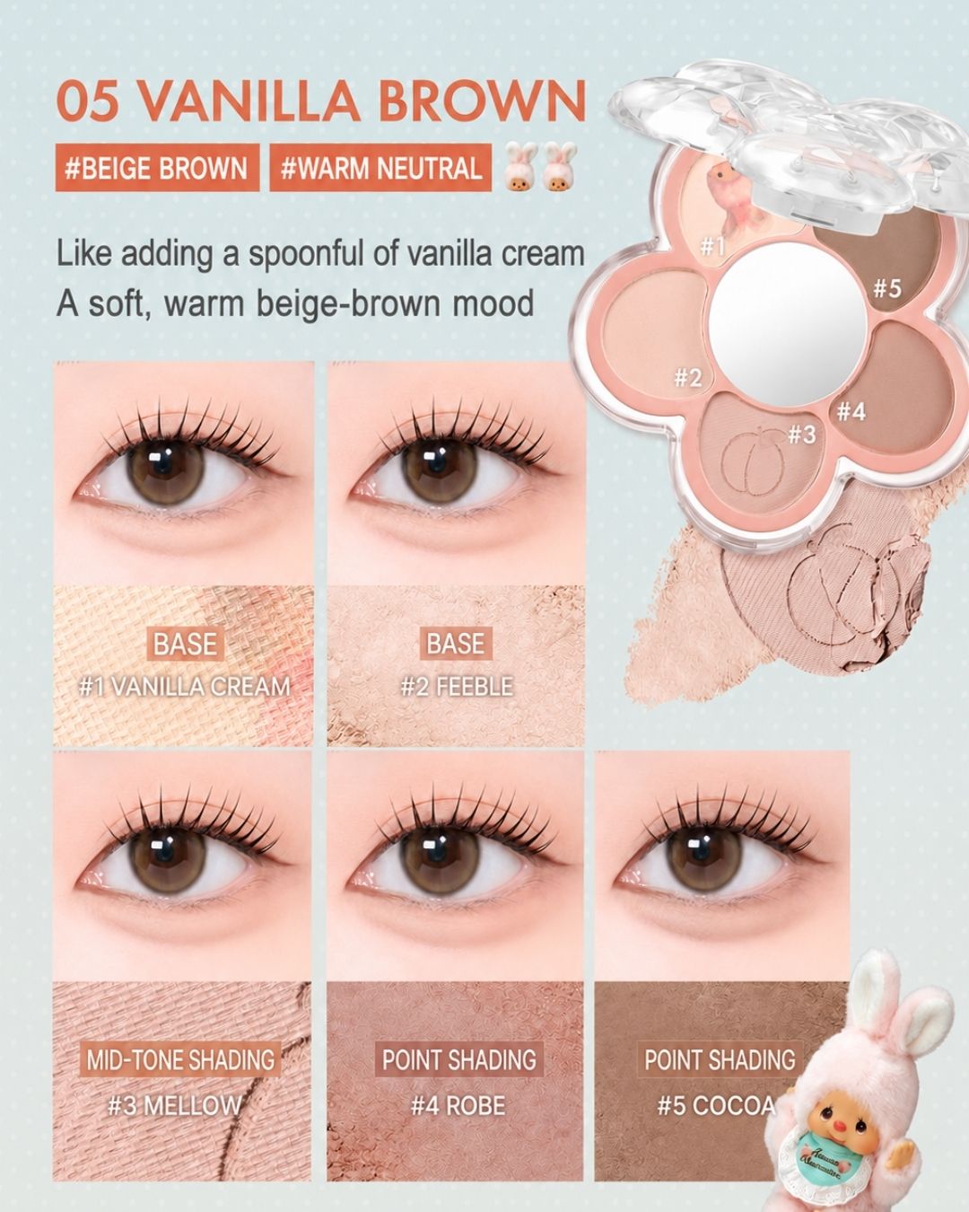[PROMO] AMUSE x MONCHHICHI Flora Eye Palette [Limited Edition]