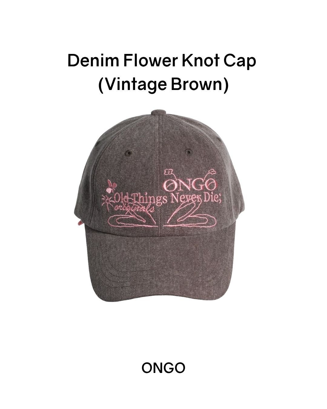 [PREORDER] ONGO Denim Flower Knot Cap (Dispatch Date: 17-21 Aug)