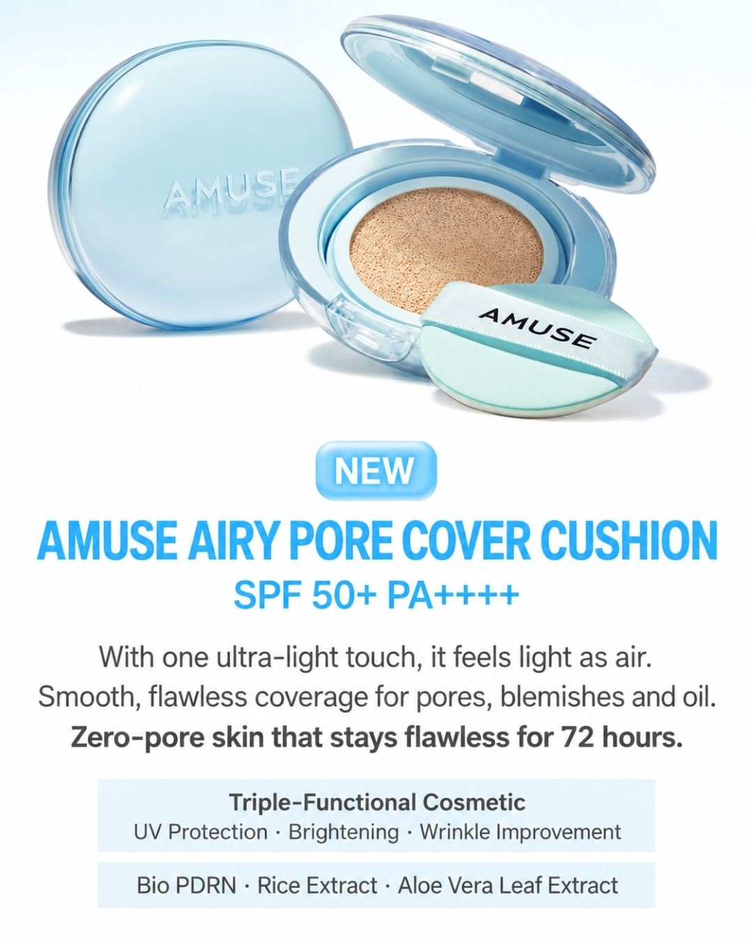 [PROMO] AMUSE Airy Pore Cover Cushion