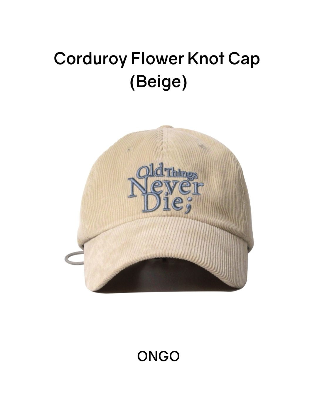 [PREORDER] ONGO Corduroy Flower Knot Cap (Dispatch Date: 17-21 Aug)