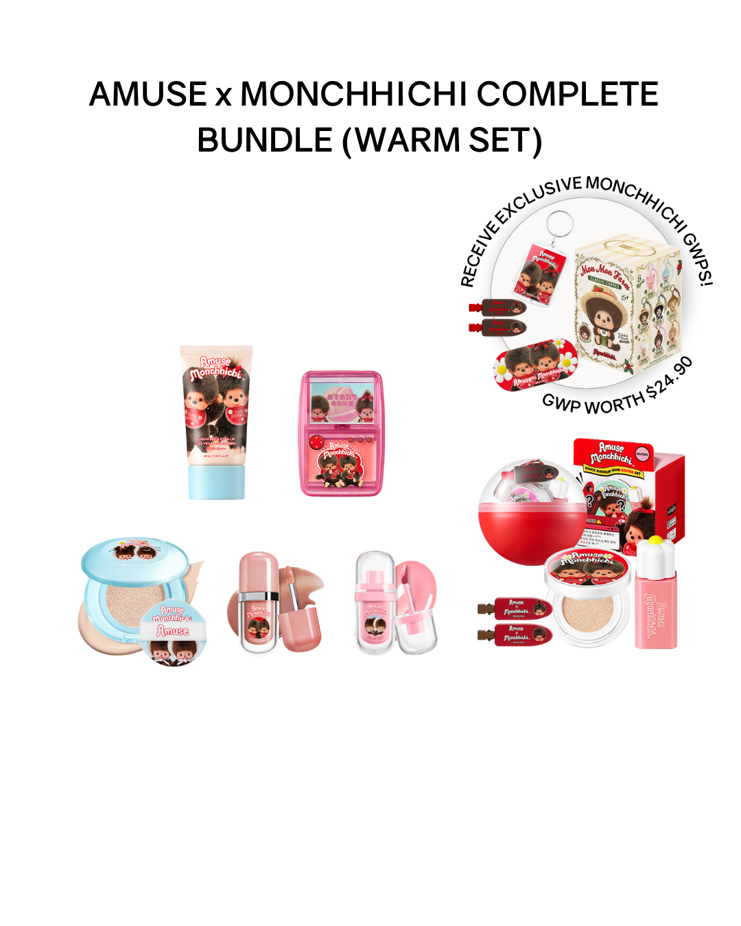 [PROMO] AMUSE x MONCHHICHI Complete Bundle (comes with GWPs!)