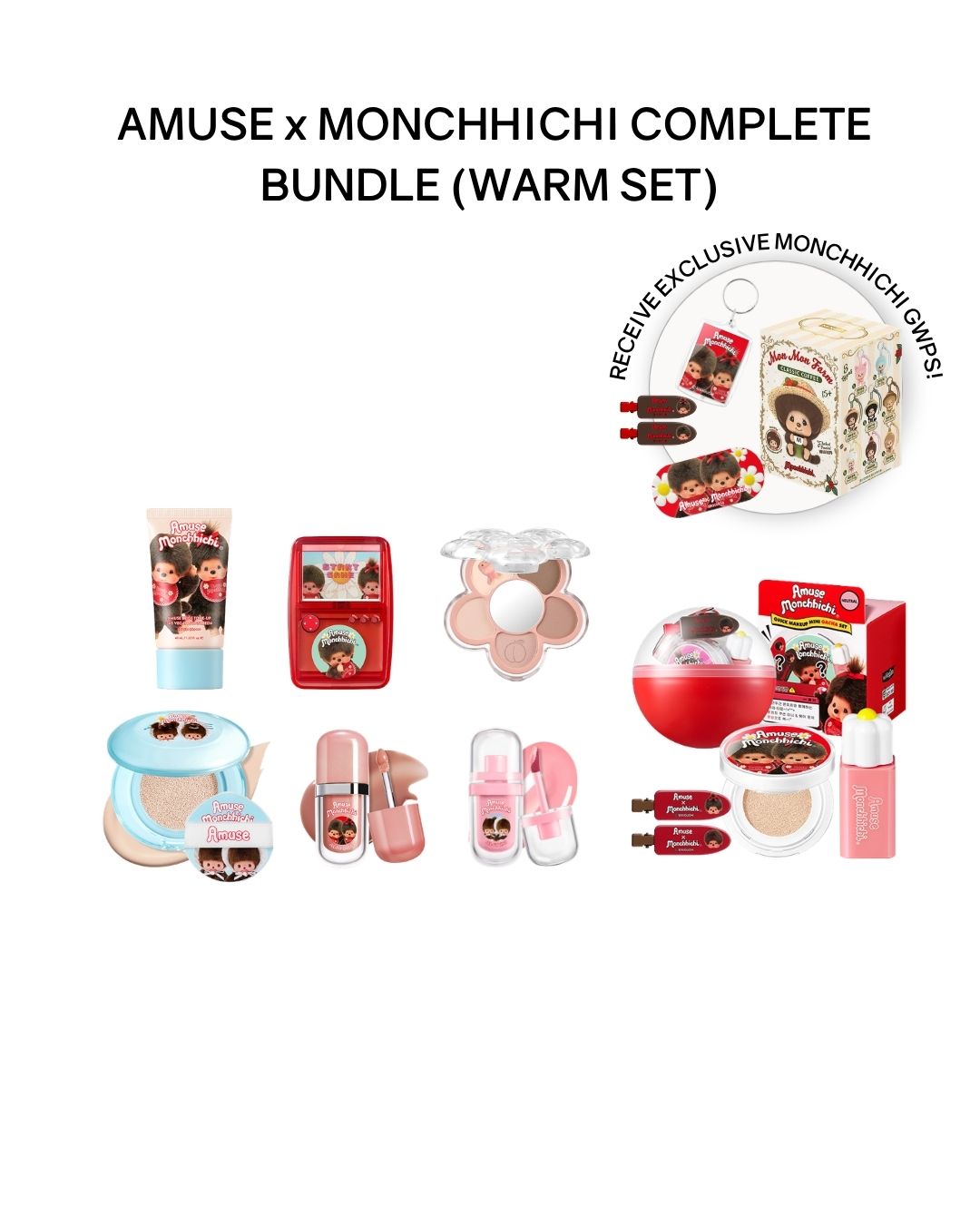 [PROMO] AMUSE x MONCHHICHI Complete Bundle (comes with GWPs!)