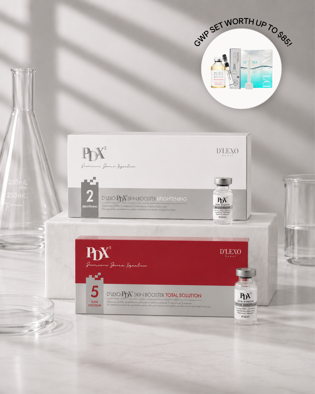 [Online Exclusive] Dermaline Booster Ampoule Bundles (comes with GWP!)
